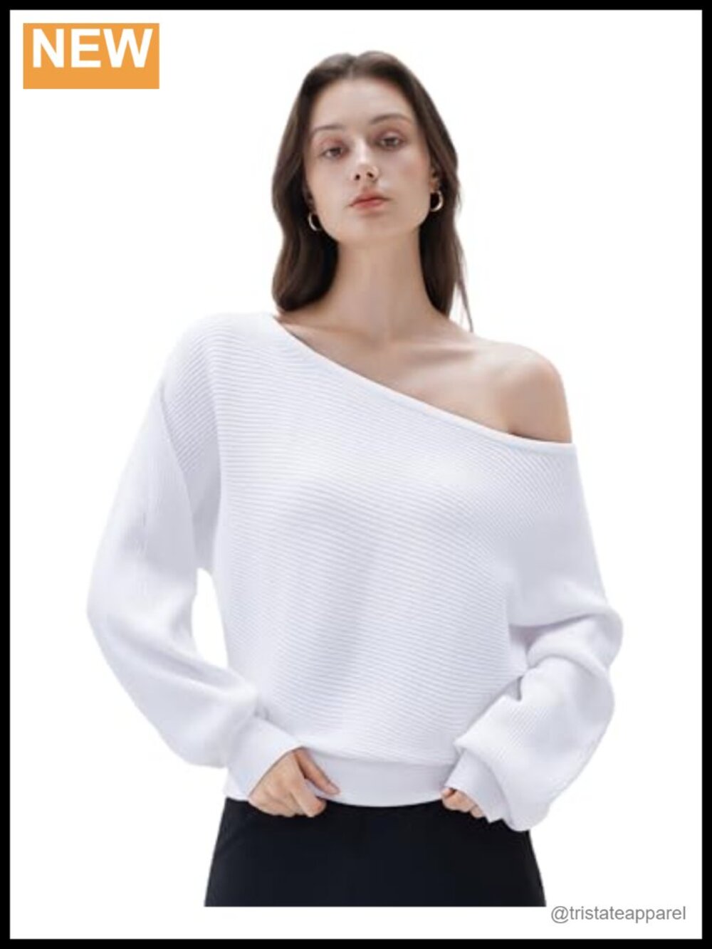 Cashmere Blend Oversized Off Shoulder Pullover Sweater Long Sleeve Boat Neck